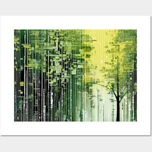 Forest Landscape Art Decor Paint Mosaic Posters and Art